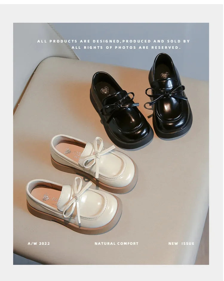Kids' Black Thick Sole School Loafers