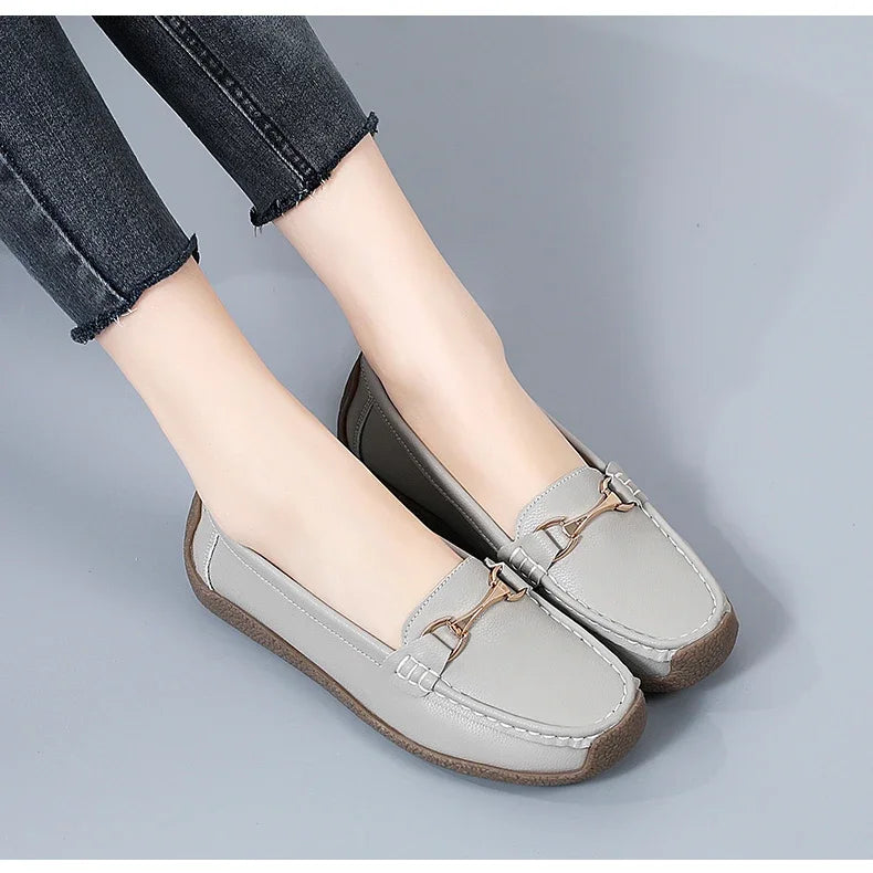 Women's Leather Boat Loafers