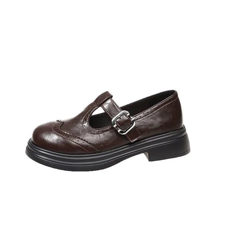 Women's Block Heel Mary Jane Loafers