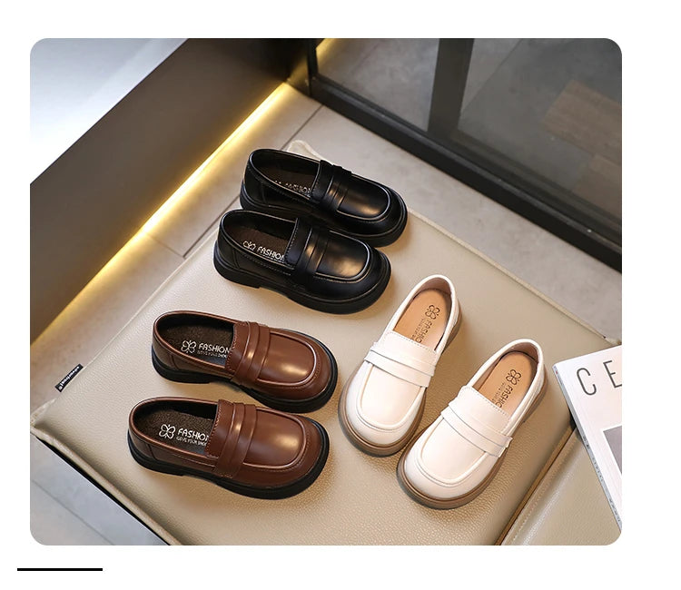 Girls' Round Toe Party Loafers