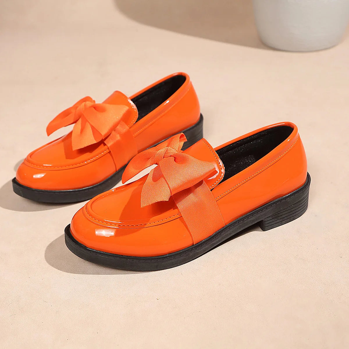 Women's Bow Platform Slip-On Loafers