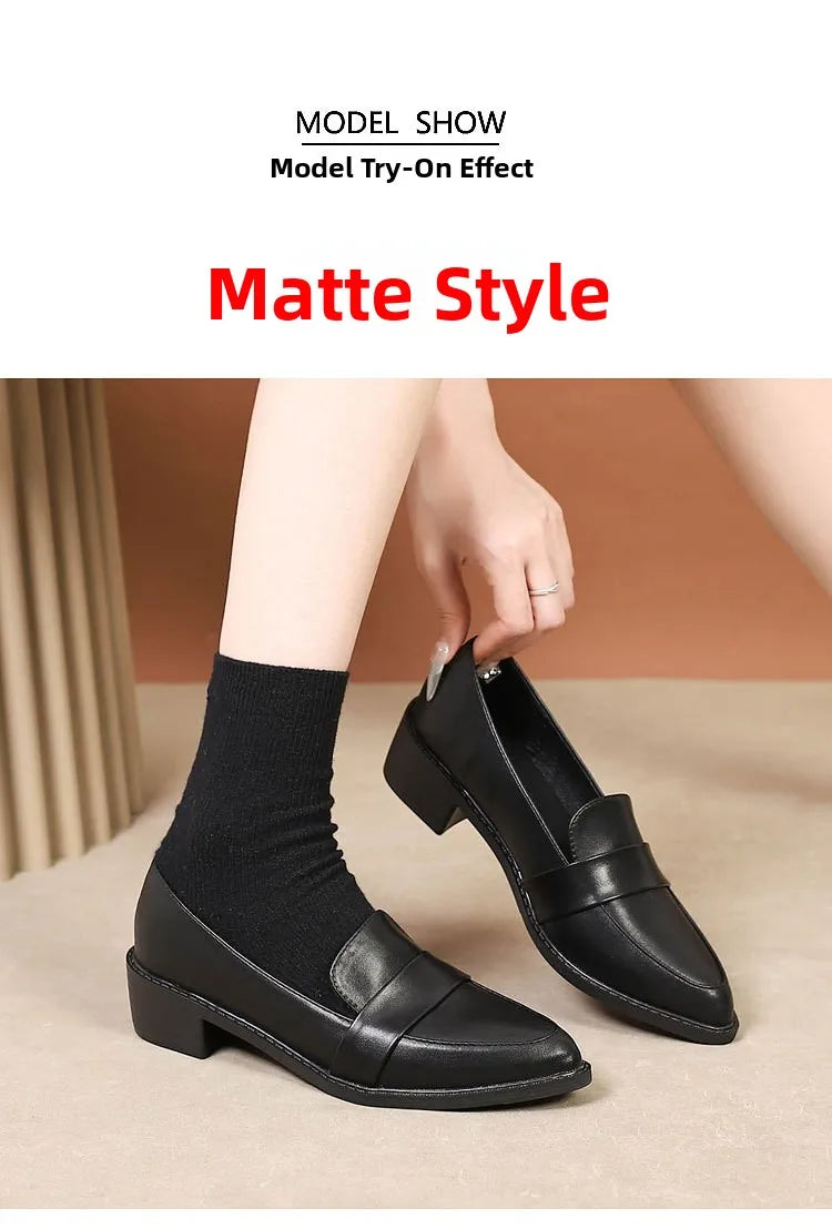 Women's Black Patent Leather Work Loafers
