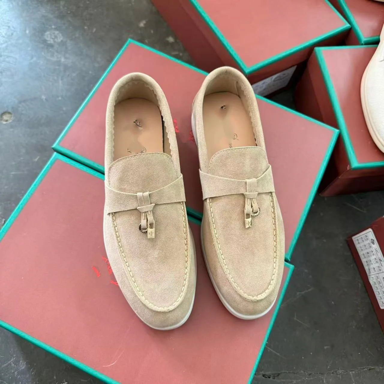 Women's Leather Tassel Slip-On Loafers