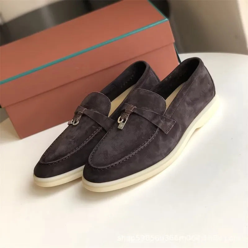 Women's Leather Tassel Slip-On Loafers