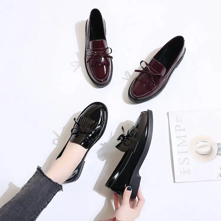 Women's Butterfly Knot Tassel Loafers