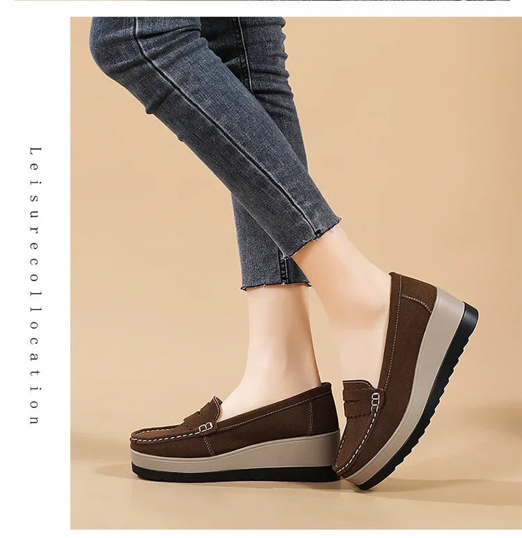 Women's Plus Size Wedge Loafers