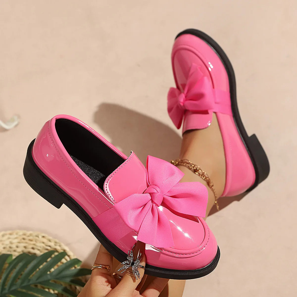 Women's Bow Platform Slip-On Loafers
