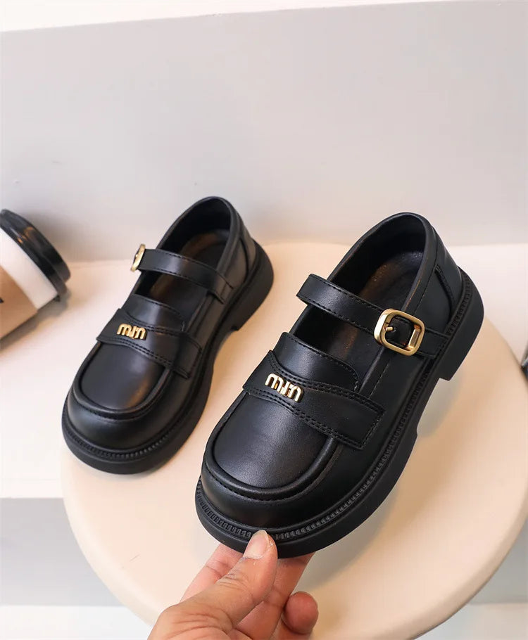 Girls' PU Leather School Loafers