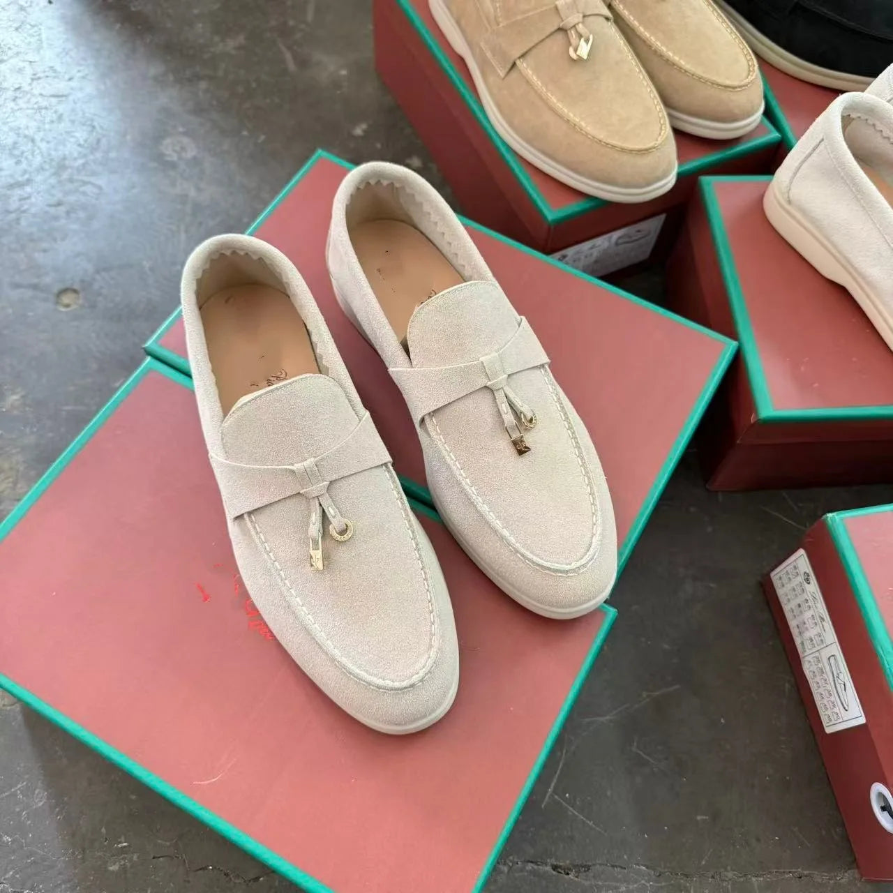 Women's Leather Tassel Slip-On Loafers