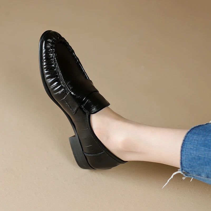 Women's Leather Slingback Loafer Flats