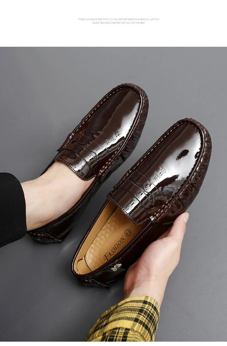 Women's Patent Leather Slip-On Loafers