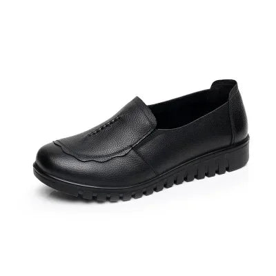 Women's Black Soft Sole Comfort Loafers
