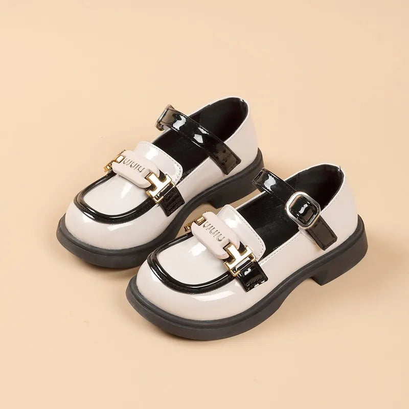Girls' British Style Princess Loafers