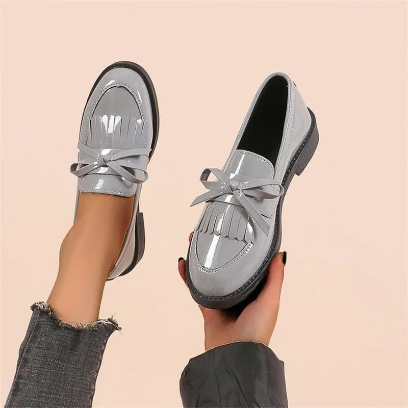 Women's Butterfly Knot Tassel Loafers