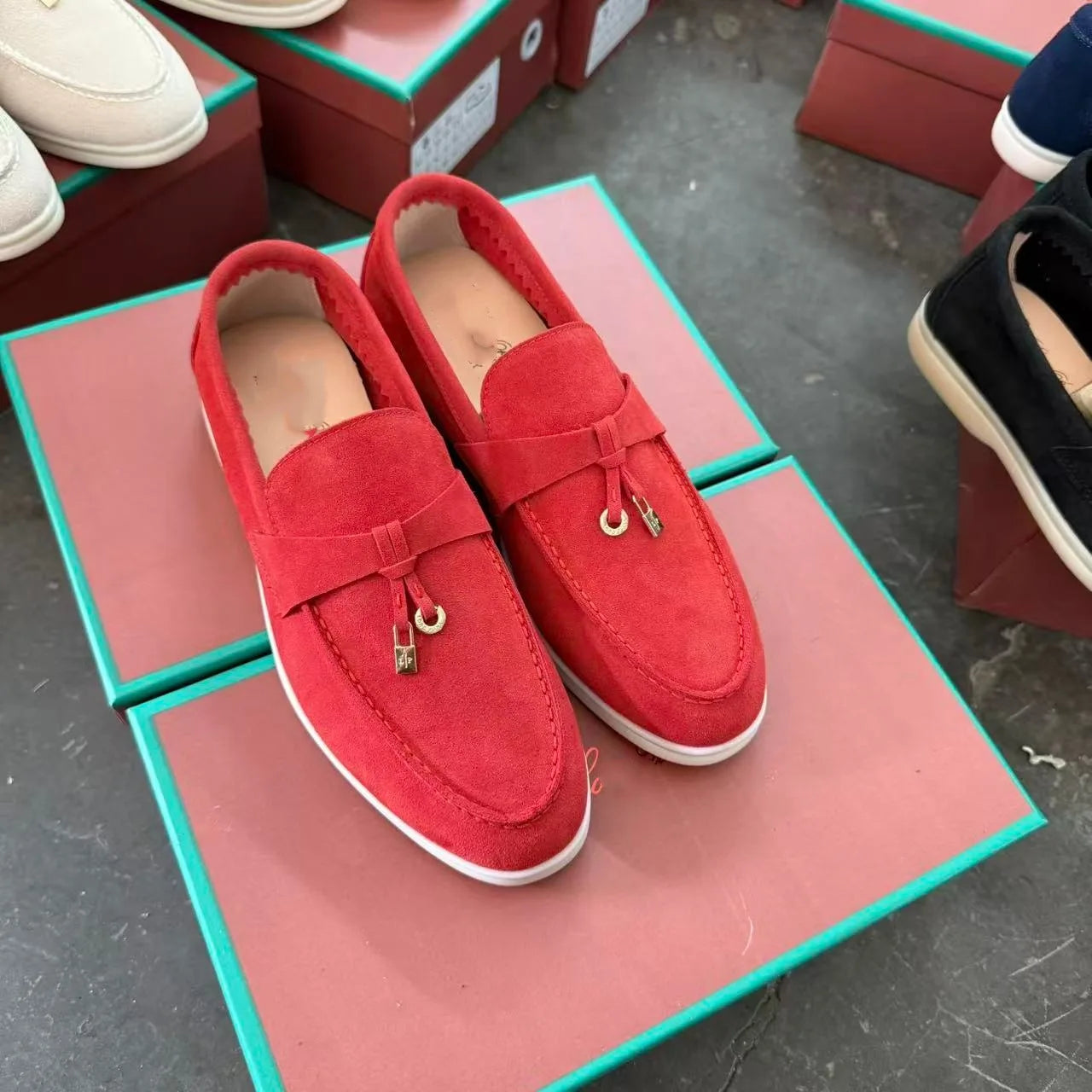 Women's Leather Tassel Slip-On Loafers