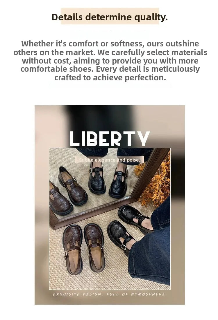 Women's Block Heel Mary Jane Loafers