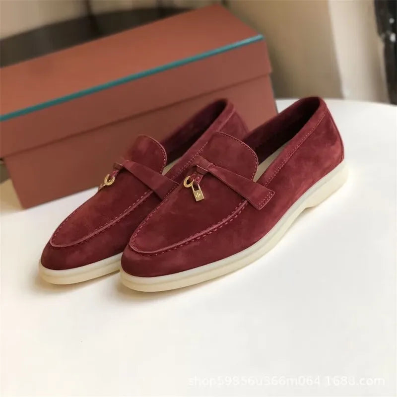 Women's Leather Tassel Slip-On Loafers