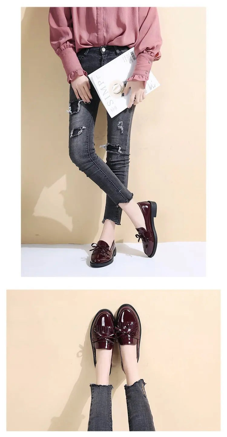 Women's Butterfly Knot Tassel Loafers