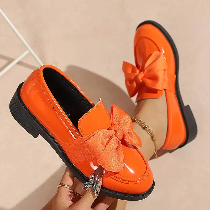 Women's Bow Platform Slip-On Loafers