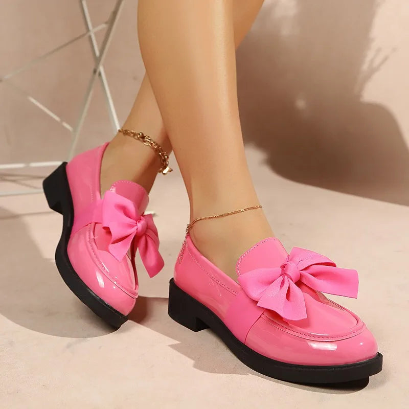 Women's Bow Platform Slip-On Loafers